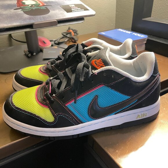 Nike Air Prestige III Sneakers Black Blue Yellow Womens Size 9 US 394656-437 - Picture 3 of 8